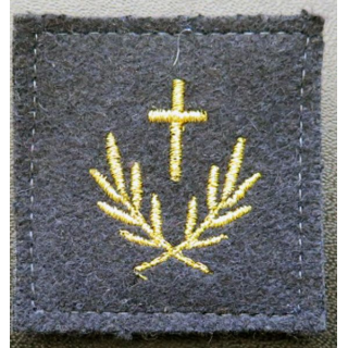 galon de combat aumonier catholique (fils métallques) sur Velcro