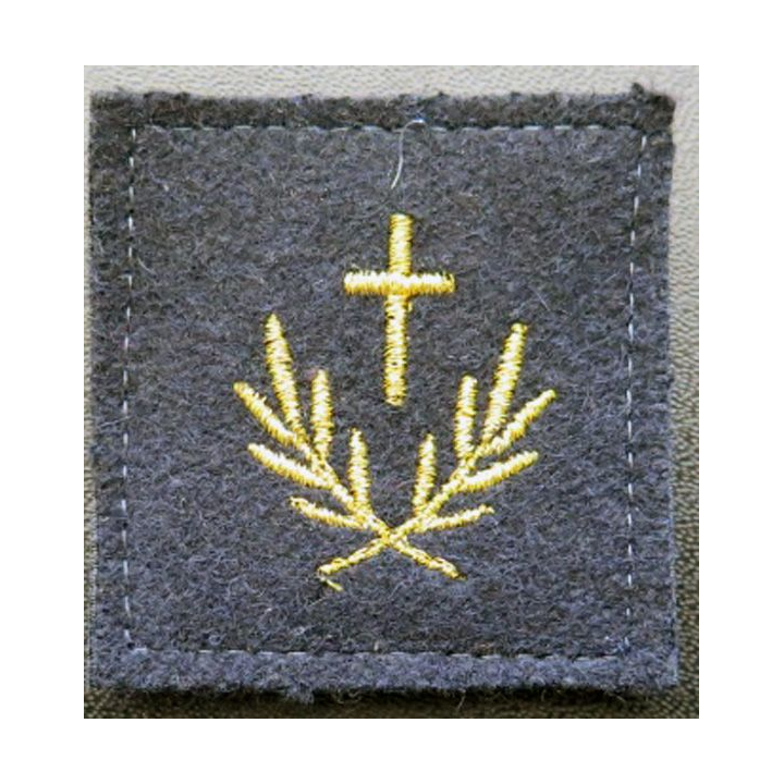 galon de combat aumonier catholique (fils métallques) sur Velcro