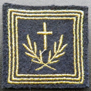 galon de combat aumonier catholique en chef ? (fils métallques) sur Velcro