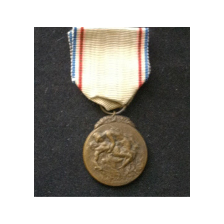 FRANCE : médaille de la reconnaissance française 1° type signée Des Bois en bronze