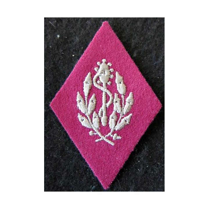 LOSANGE DE BRAS MODÈLE 45 :  personnel non officier (avant 1960) du Service de santé militaire fil doré