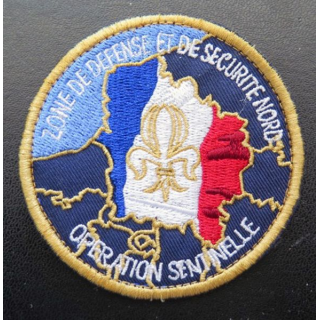 Insigne tissu Opération sentinelle zone de défense et de sécurité Nord