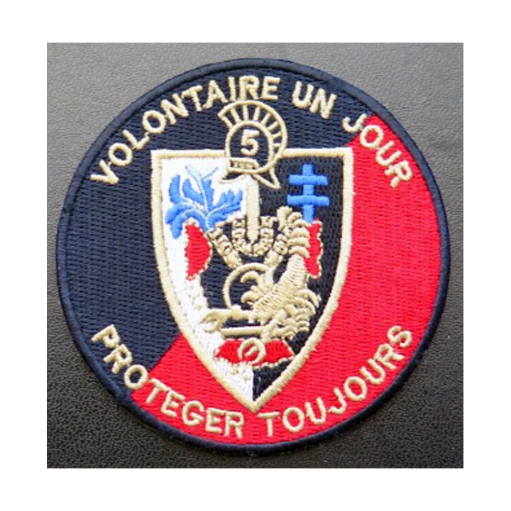 2° RG : insigne du 2° régiment du génie 5° Cie ? de diamètre 8 cm