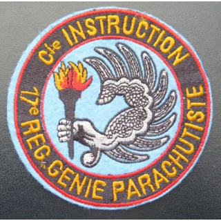 17° RGP : insigne tissu de la compagnie d'instruction du 17° RGP diamètre 10  cm