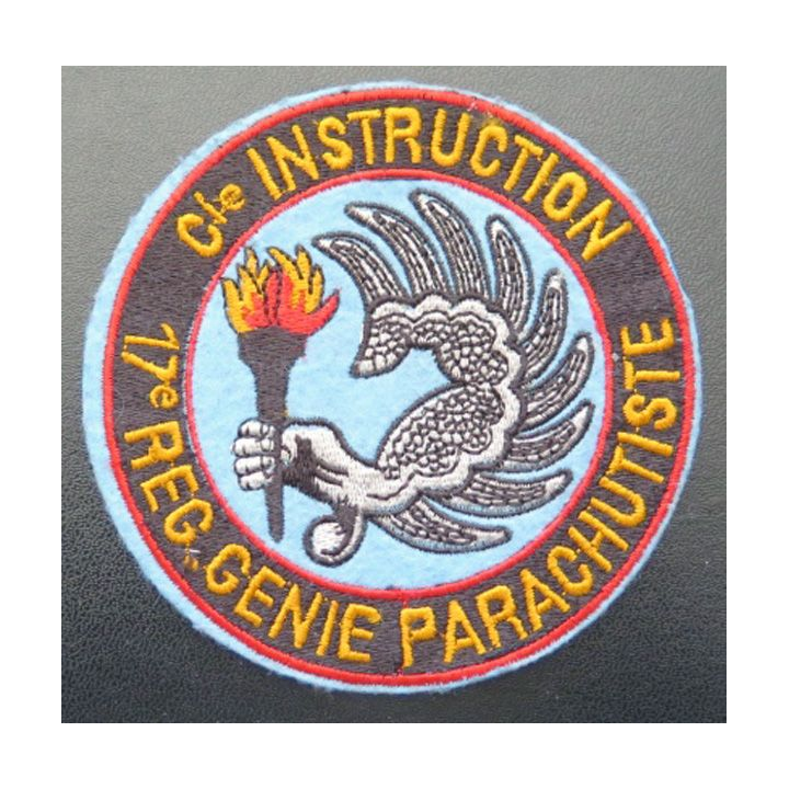 17° RGP : insigne tissu de la compagnie d'instruction du 17° RGP diamètre 10  cm