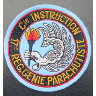 17° RGP : insigne tissu de la compagnie d'instruction du 17° RGP diamètre 10  cm