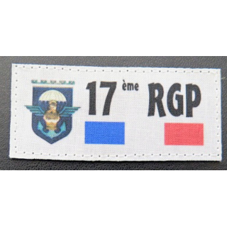 plaque du 17° régiment du génie parachutiste 17° RGP  sur scratch