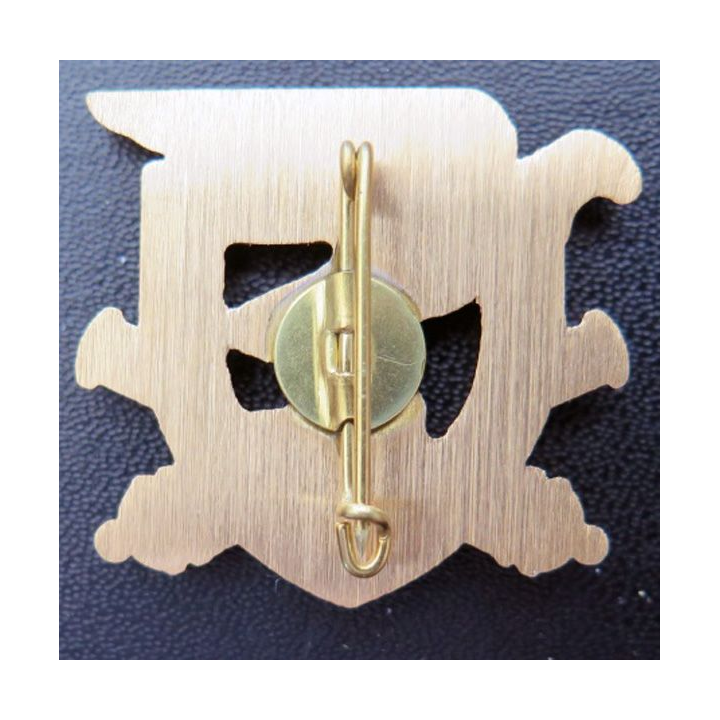 17° RA : insigne métallique du 17° régiment d'artillerie en bronze massif (Leblond)