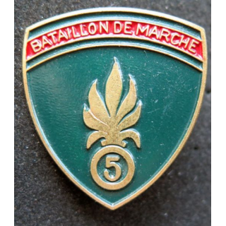 5° REI : insigne du bataillon de marche du 5° régiment étranger d'infanterie  Drago R 75