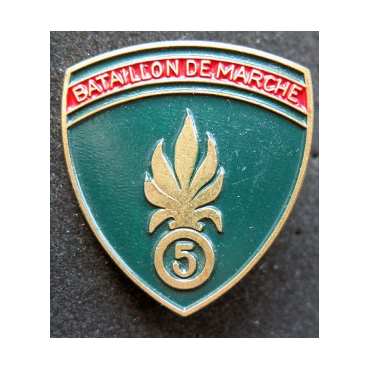 5° REI : insigne du bataillon de marche du 5° régiment étranger d'infanterie  Drago R 75