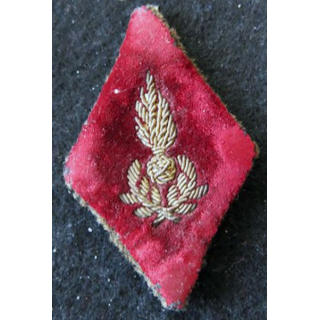LOSANGE DE BRAS MODÈLE 45 :  administration du Service de santé militaire fond velours en cannetille AFN