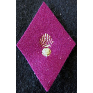 LOSANGE DE BRAS MODÈLE 45 : sous officier administration du Service de santé des armées fond feutre fil doré ( laminette )