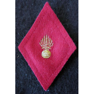 LOSANGE DE BRAS MODÈLE 45 : modèle troupe CI du Service de santé des armées écarlate fil doré (laminette)