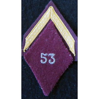 LOSANGE DE BRAS MODÈLE 45 : sergent appelé (PDL) du 53° bataillon médical de Fribourg Service de santé des armées