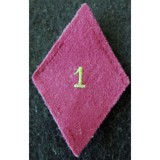 LOSANGE DE BRAS MODÈLE 45 : 1° SIM sous officier 1° section d'infirmiers militaires du service santé militaire Paris