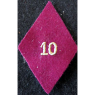 LOSANGE DE BRAS MODÈLE 45 : 10° SIM sous officier 10° section d'infirmiers militaires du service santé militaire Alger