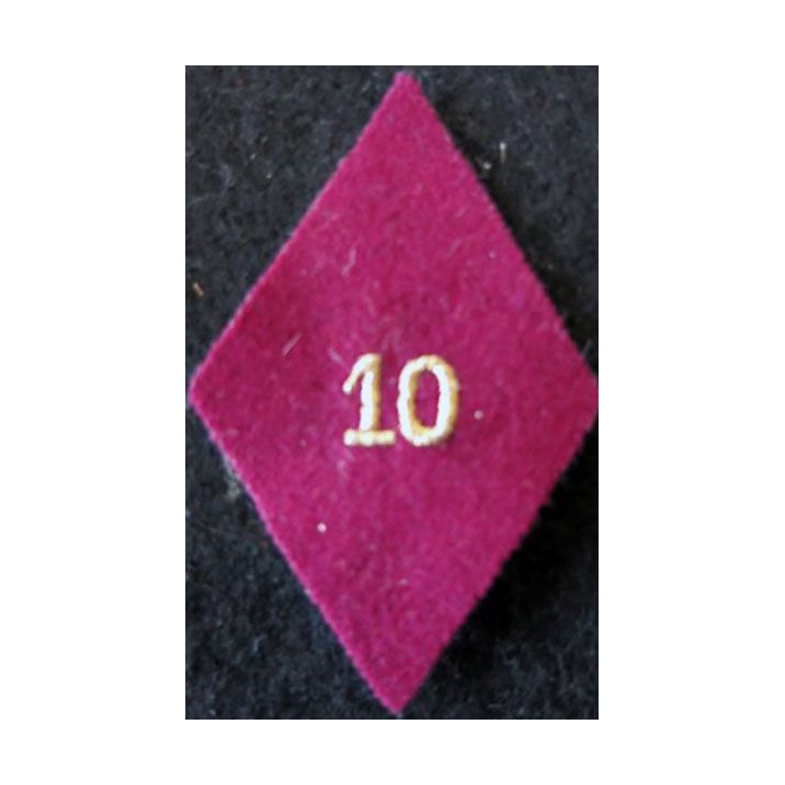 LOSANGE DE BRAS MODÈLE 45 : 10° SIM sous officier 10° section d'infirmiers militaires du service santé militaire Alger