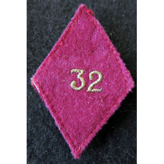 LOSANGE DE BRAS MODÈLE 45 : 32° SIM sous officier 32° section d'infirmiers militaires du service santé militaire Casablanca