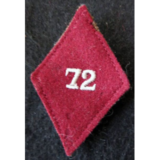 LOSANGE DE BRAS MODÈLE 45 :  AMA 72, modèle troupe  ambulances médicales d'armées N° 72 du service santé militaire