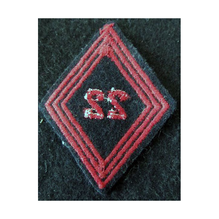 LOSANGE DE BRAS MODÈLE 45 :  22° Groupe vétérinaire, modèle sous officiers du service santé militaire AFN