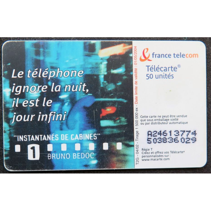 télécarte 50 unités France télécom le téléphone ignore la nuit