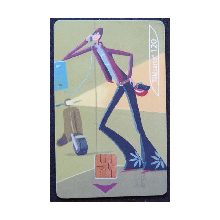 télécarte 120 unités France télécom carte n ° 4/6 cool Ok tranquille