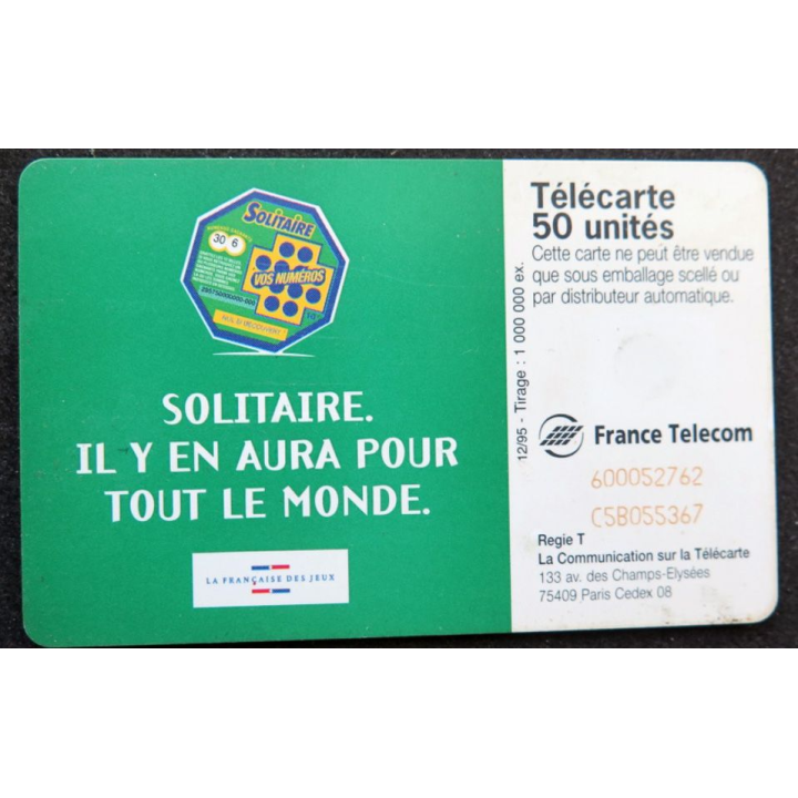 télécarte 50 unités France télécom pas moyen de rester seul