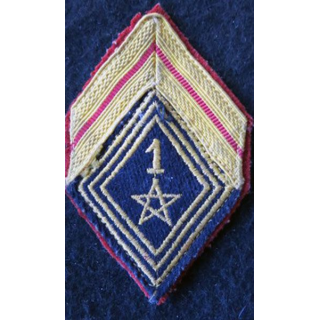 LOSANGE DE BRAS MODÈLE 45 :  caporal 1° régiment de spahis marocain AFN