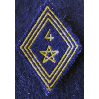 LOSANGE DE BRAS MODÈLE 45 : modèle troupe 4° régiment de spahis marocain de la 4° DIM AFN