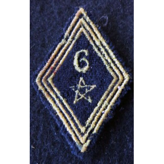 LOSANGE DE BRAS MODÈLE 45 :  modèle troupe 6° régiment de spahis marocain AFN