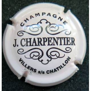 Capsule Muselet de bouteille de champagne CHARPENTIER J. n° 9 Rose pâle et noir