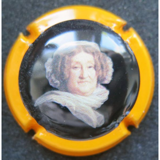 Capsule Muselet de bouteille de champagne CLICQUOT n° 139 contour orange