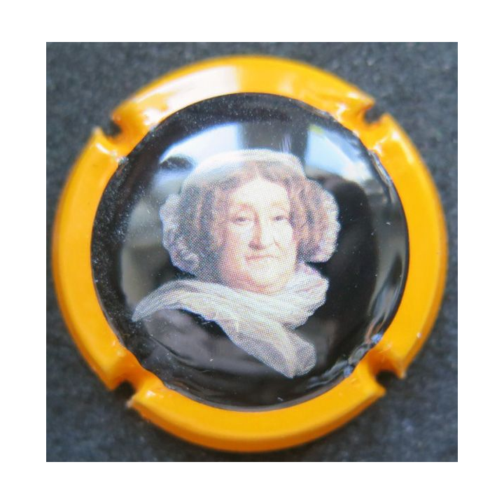 Capsule Muselet de bouteille de champagne CLICQUOT n° 139 contour orange