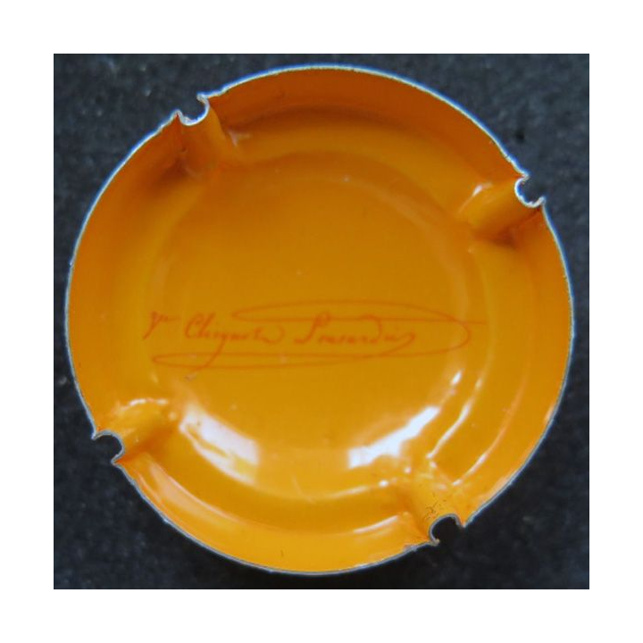 Capsule Muselet de bouteille de champagne CLICQUOT n° 139 contour orange