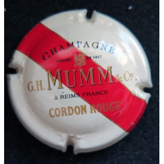 Capsule Muselet de bouteille de champagne G. H MUMM et Cie n° 135a crème