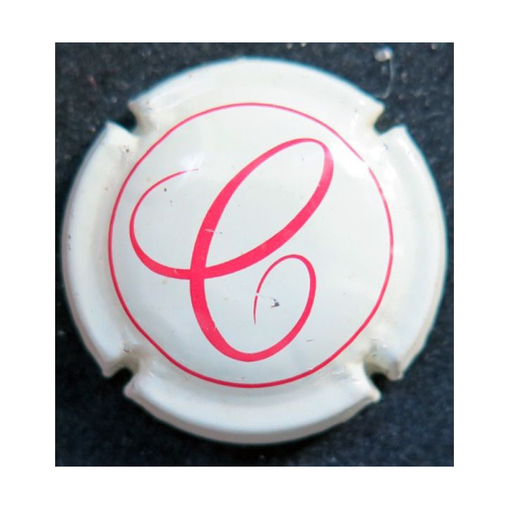 Muselet de champagne G.H Martel cuvée romance n° 25a jaune crème rouge