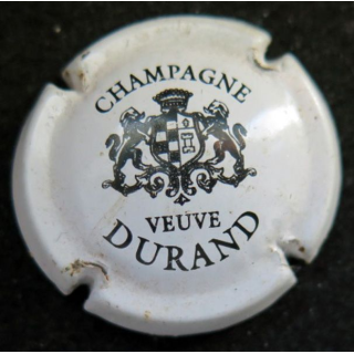 Capsule Muselet de champagne Veuve Durand n° 1 blanc et noir