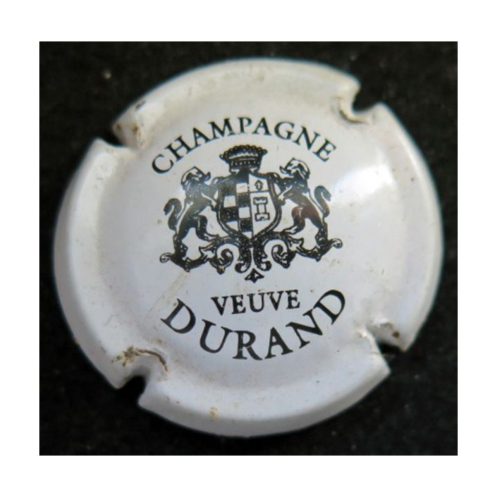 Capsule Muselet de champagne Veuve Durand n° 1 blanc et noir