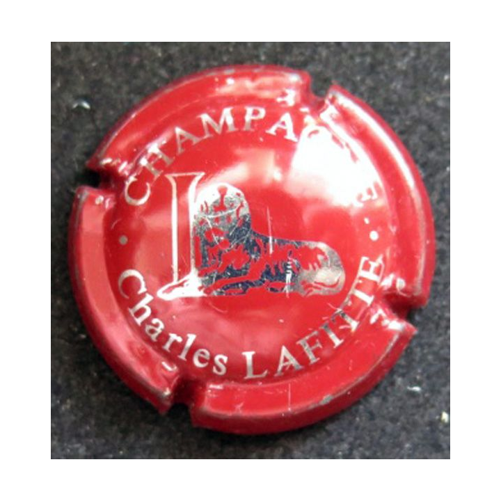 Capsule Muselet de champagne Charles Lafitte n° 7 Rouge et métal