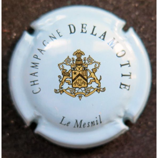 Capsule Muselet de champagne DELAMOTTE n° 19a bleu pâle noir et 