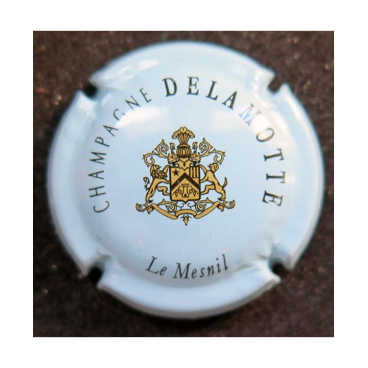 Capsule Muselet de champagne DELAMOTTE n° 19a bleu pâle noir et 