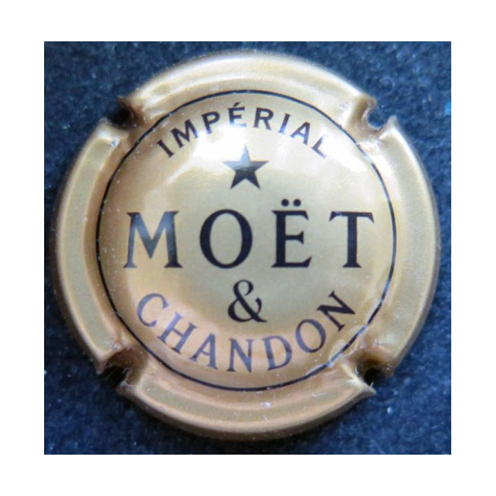 Capsule Muselet de champagne Moët & Chandon n° 224a or foncé Impérial