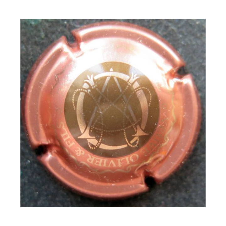 Capsule Muselet de champagne Vve OLIVIER et Fils n° 15 marron 