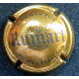 Capsule Muselet de champagne Ruinart n° 48 or et gris foncés 28 mm