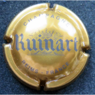 Capsule Muselet de champagne Ruinart n° 48 or et gris foncés 30 mm