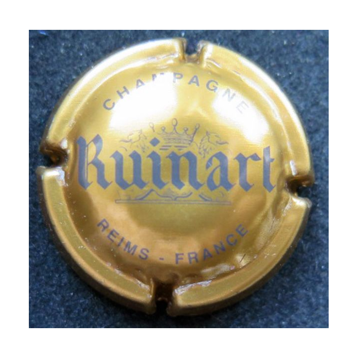 Capsule Muselet de champagne Ruinart n° 48 or et gris foncés 30 mm