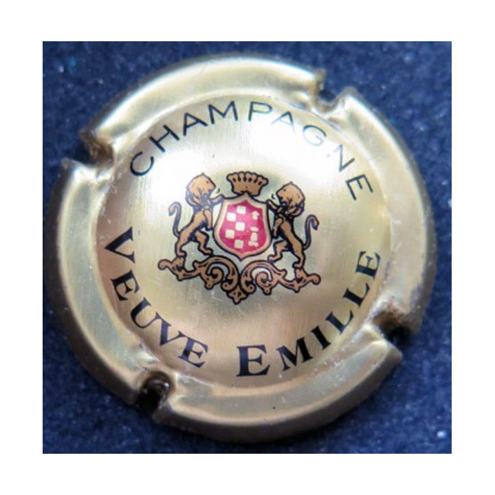 Capsule Muselet champagne Veuve Emille n° 4 or écusson rouge