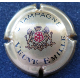 Capsule Muselet de champagne Veuve Emille n° 6 or foncé écusson r