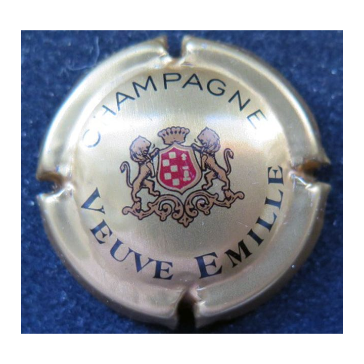 Capsule Muselet de champagne Veuve Emille n° 6 or foncé écusson r