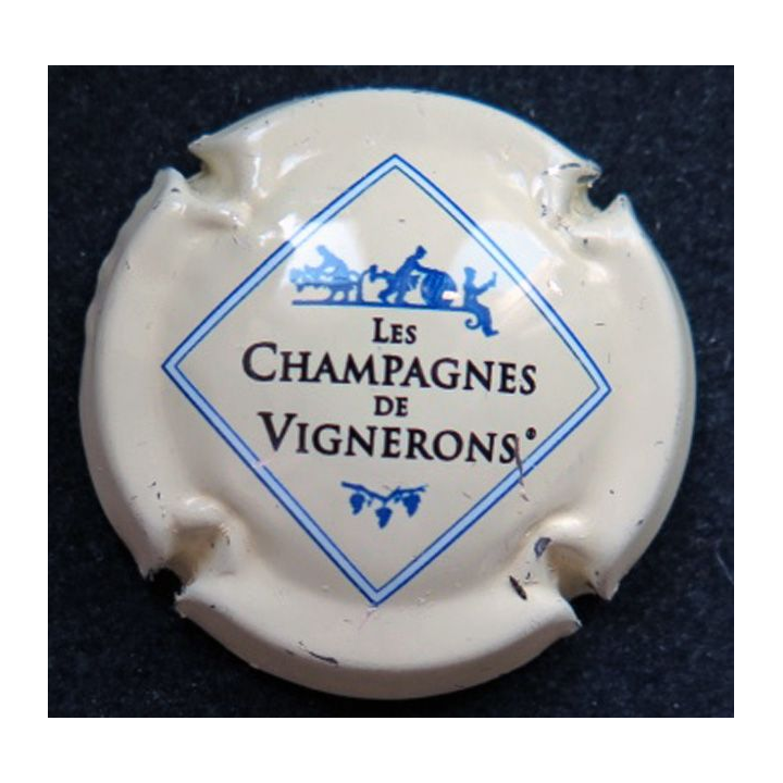 Muselet Les champagnes de vignerons n° 666 tonneau plein - crème